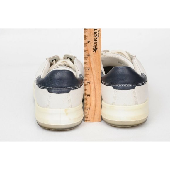 Ecco Beige Leather Perforated Toe Comfort Sneaker Shoe Mens 46 US 12-12.5 Casual - Picture 9 of 12